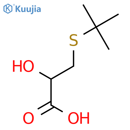 Propanoic acid, 3-[(1,1-dimethylethyl)thio]-2-hydroxy-, (2S)- structure