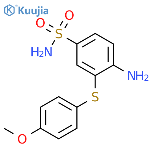 Benzenesulfonamide, 4-amino-3-[(4-methoxyphenyl)thio]- structure