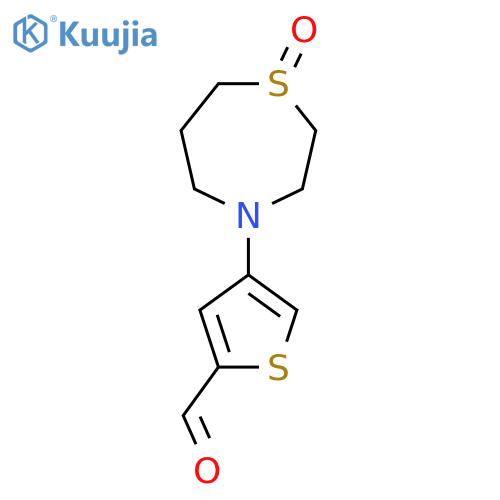 4-(1-Oxo-1lambda4,4-thiazepan-4-yl)thiophene-2-carbaldehyde structure