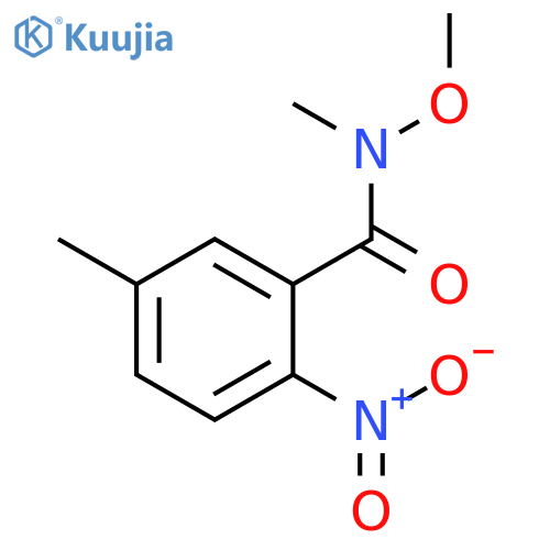 Benzamide, N-methoxy-N,5-dimethyl-2-nitro- structure