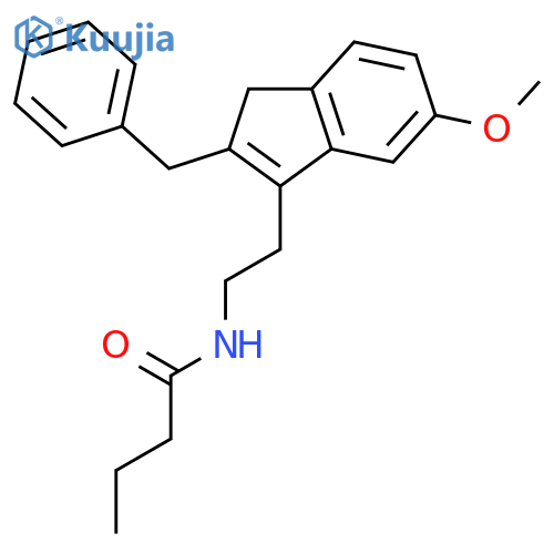 Butanamide, N-[2-[5-methoxy-2-(phenylmethyl)-1H-inden-3-yl]ethyl]- structure