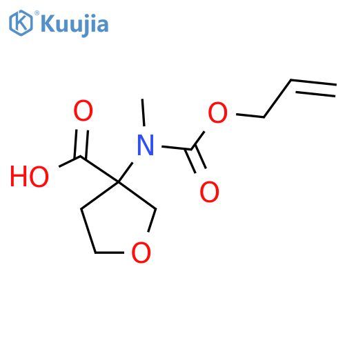 3-{methyl(prop-2-en-1-yloxy)carbonylamino}oxolane-3-carboxylic acid structure
