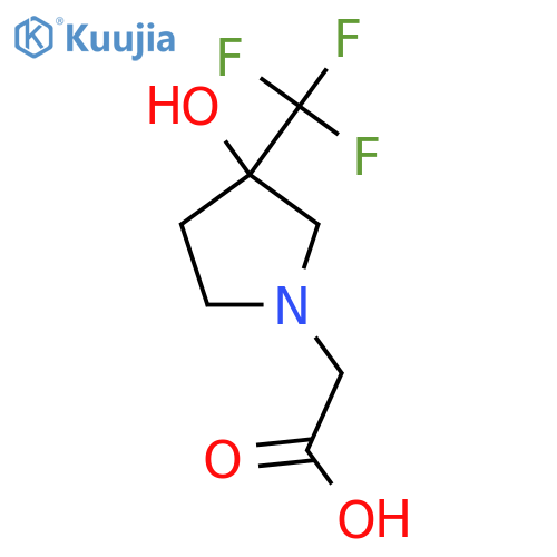 2-(3-Hydroxy-3-(trifluoromethyl)pyrrolidin-1-yl)acetic acid structure