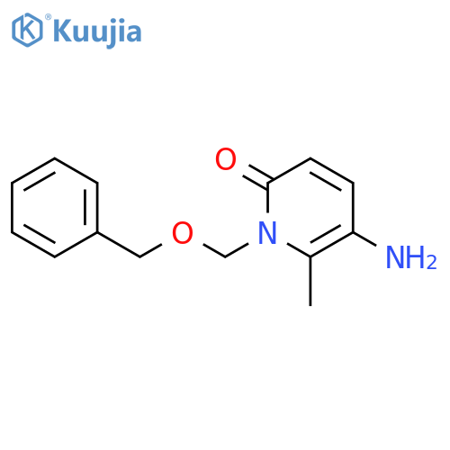 2(1H)-Pyridinone, 5-amino-6-methyl-1-[(phenylmethoxy)methyl]- structure