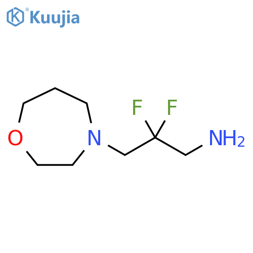 2,2-Difluoro-3-(1,4-oxazepan-4-yl)propan-1-amine structure
