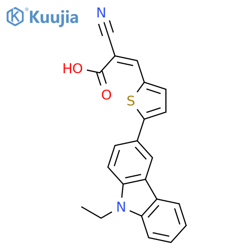 2-Propenoic acid, 2-cyano-3-[5-(9-ethyl-9H-carbazol-3-yl)-2-thienyl]- structure