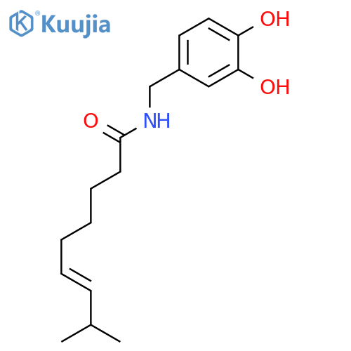 6-Nonenamide, N-[(3,4-dihydroxyphenyl)methyl]-8-methyl-, (6E)- structure