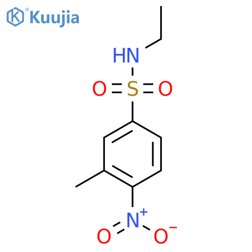 N-ethyl-3-methyl-4-nitrobenzene-1-sulfonamide structure