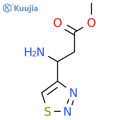 Methyl 3-amino-3-(1,2,3-thiadiazol-4-yl)propanoate structure