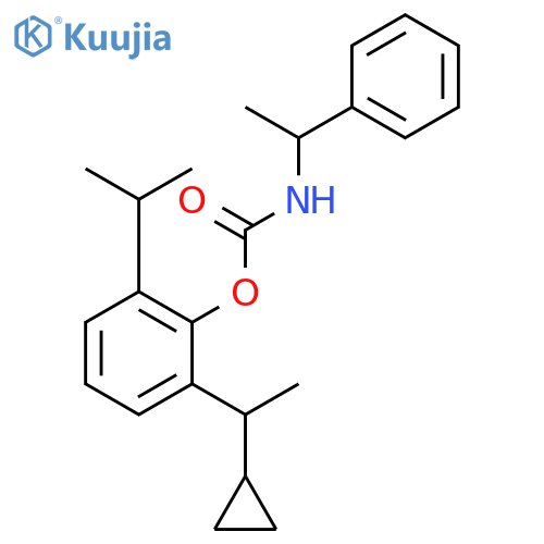 Carbamic acid, N-[(1R)-1-phenylethyl]-, 2-[(1R)-1-cyclopropylethyl]-6-(1-methylethyl)phenyl ester structure