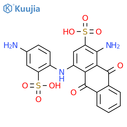 2-Anthracenesulfonicacid, 1-amino-4-[(4-amino-2-sulfophenyl)amino]-9,10-dihydro-9,10-dioxo- structure