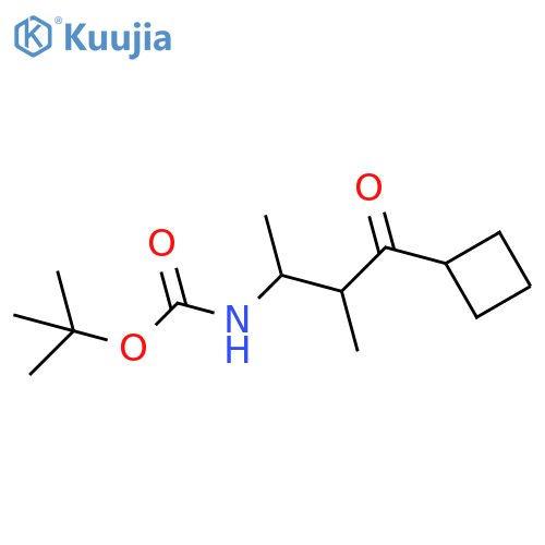 tert-butyl N-(4-cyclobutyl-3-methyl-4-oxobutan-2-yl)carbamate structure