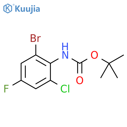 tert-Butyl (2-bromo-6-chloro-4-fluorophenyl)carbamate structure