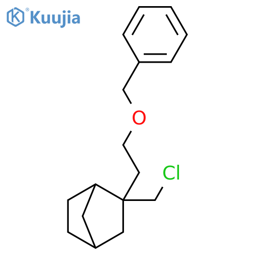 2-(Chloromethyl)-2-[2-(phenylmethoxy)ethyl]bicyclo[2.2.1]heptane structure