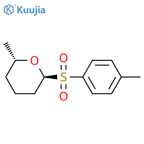 2H-Pyran, tetrahydro-2-methyl-6-[(4-methylphenyl)sulfonyl]-, trans- structure