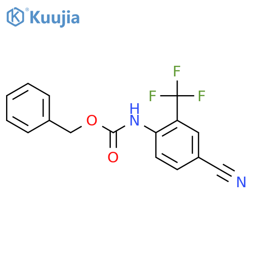 benzyl N-[4-cyano-2-(trifluoromethyl)phenyl]carbamate structure
