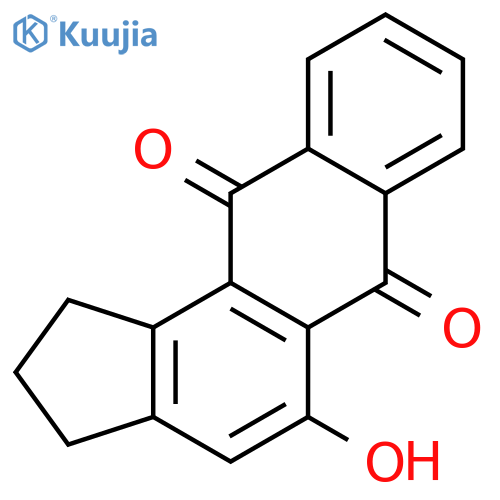 1H-Cyclopent[a]anthracene-6,11-dione, 2,3-dihydro-5-hydroxy- structure