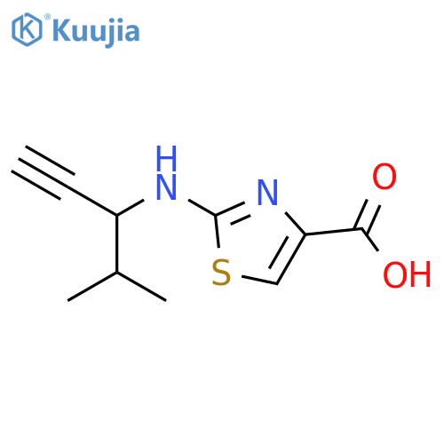 4-Thiazolecarboxylic acid, 2-[[1-(1-methylethyl)-2-propyn-1-yl]amino]- structure