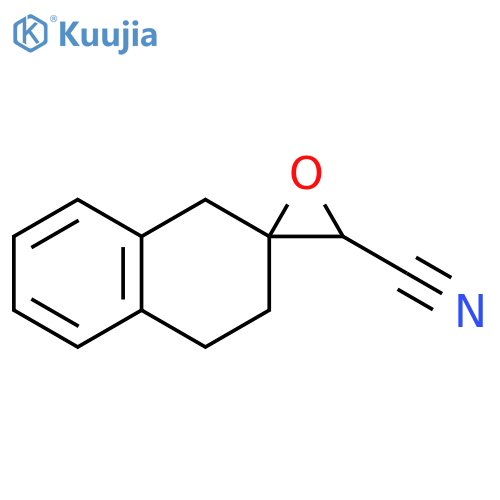 Spiro[naphthalene-2(1H),2'-oxirane]-3'-carbonitrile, 3,4-dihydro- structure