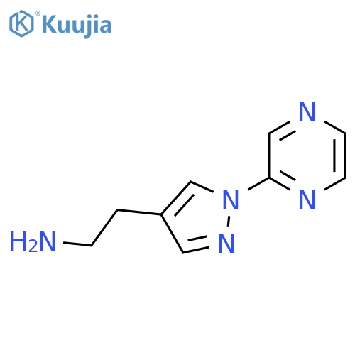 2-[1-(Pyrazin-2-yl)-1H-pyrazol-4-yl]ethan-1-amine structure
