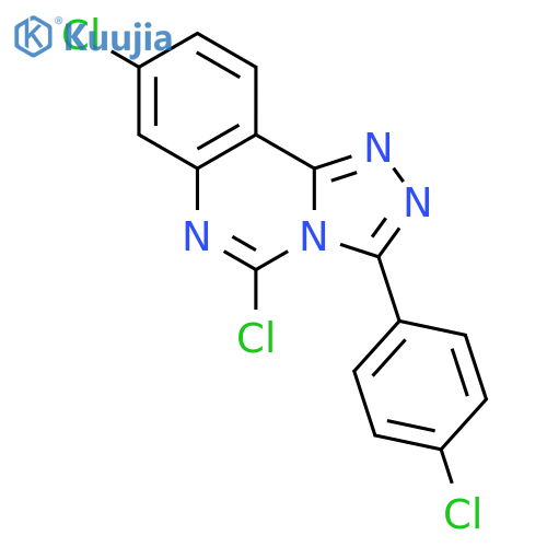 1,2,4-Triazolo[4,3-c]quinazoline, 5,8-dichloro-3-(4-chlorophenyl)- structure