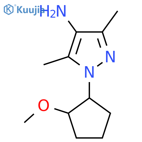 1-(2-methoxycyclopentyl)-3,5-dimethyl-1H-pyrazol-4-amine structure