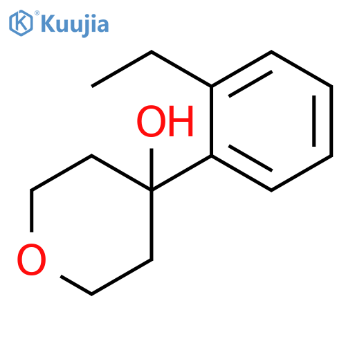 4-(2-ethylphenyl)tetrahydro-2H-pyran-4-ol structure