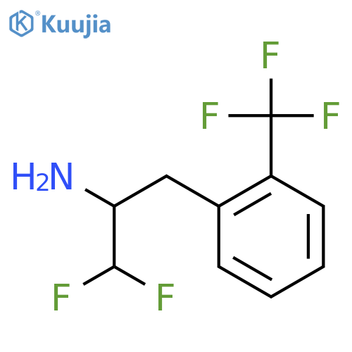 1,1-Difluoro-3-[2-(trifluoromethyl)phenyl]propan-2-amine structure