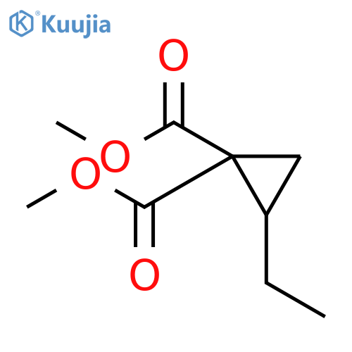 1,1-Cyclopropanedicarboxylic acid, 2-ethyl-, 1,1-dimethyl ester structure