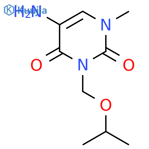 5-Amino-1-methyl-3-[(propan-2-yloxy)methyl]-1,2,3,4-tetrahydropyrimidine-2,4-dione structure