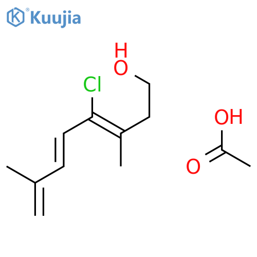 3,5,7-Octatrien-1-ol, 4-chloro-3,7-dimethyl-, acetate, (Z,E)- structure