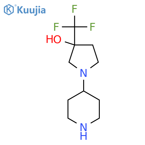 1-(Piperidin-4-yl)-3-(trifluoromethyl)pyrrolidin-3-ol structure