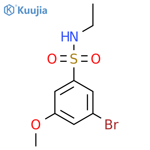 3-bromo-N-ethyl-5-methoxybenzene-1-sulfonamide structure