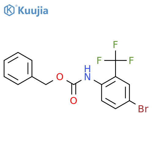 benzyl N-[4-bromo-2-(trifluoromethyl)phenyl]carbamate structure