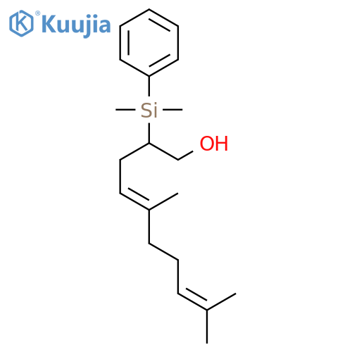4,8-Decadien-1-ol, 2-(dimethylphenylsilyl)-5,9-dimethyl-, (E)- structure
