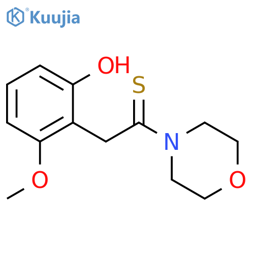 Morpholine, 4-[2-(2-hydroxy-6-methoxyphenyl)-1-thioxoethyl]- structure