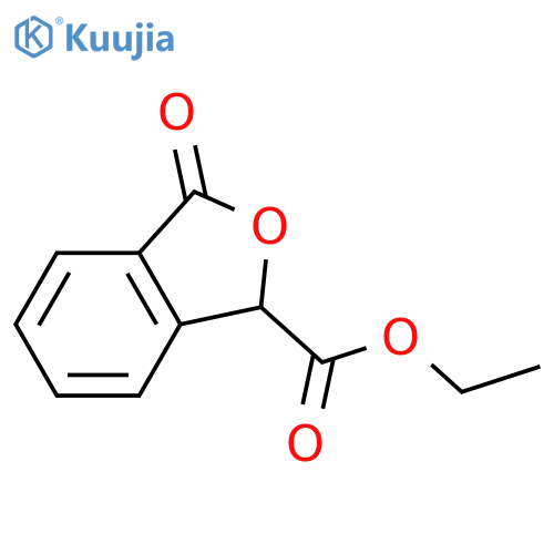 1-Isobenzofurancarboxylic acid, 1,3-dihydro-3-oxo-, ethyl ester structure