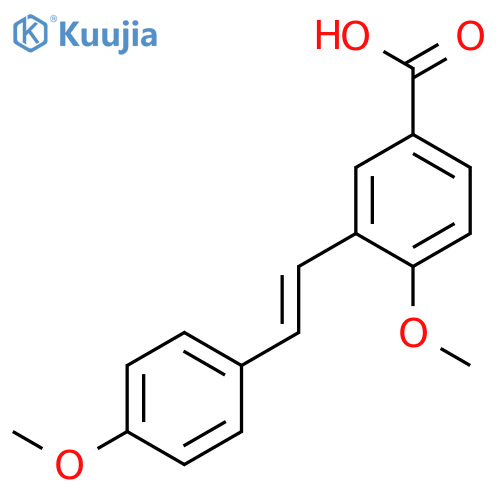 Benzoic acid, 4-methoxy-3-[2-(4-methoxyphenyl)ethenyl]- structure