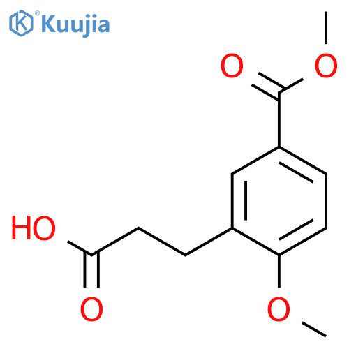 3-2-methoxy-5-(methoxycarbonyl)phenylpropanoic acid structure