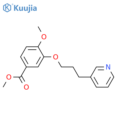 Benzoic acid, 4-methoxy-3-[3-(3-pyridinyl)propoxy]-, methyl ester structure