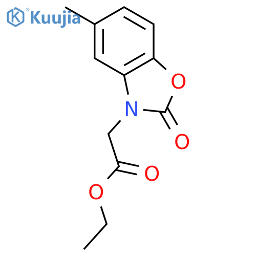 ethyl 2-(5-methyl-2-oxo-2,3-dihydro-1,3-benzoxazol-3-yl)acetate structure
