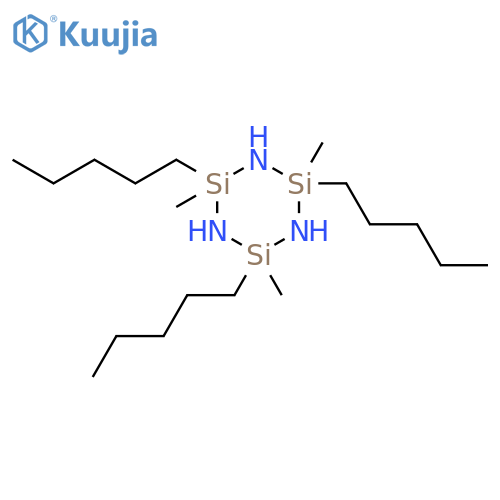 Cyclotrisilazane, 2,4,6-trimethyl-2,4,6-tripentyl- structure