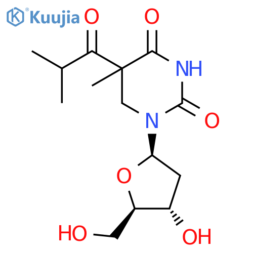 THYMIDINE, 5,6-DIHYDRO-5-(2-METHYL-1-OXOPROPYL)- structure