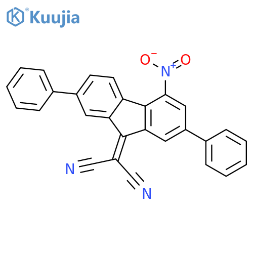 Propanedinitrile, (4-nitro-2,7-diphenyl-9H-fluoren-9-ylidene)- structure