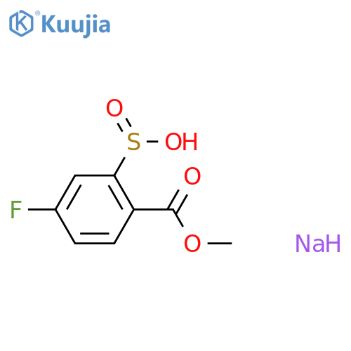 Sodium 5-fluoro-2-(methoxycarbonyl)benzene-1-sulfinate structure