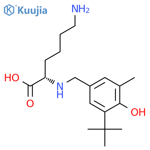 L-Lysine, N2-[[3-(1,1-dimethylethyl)-4-hydroxy-5-methylphenyl]methyl]- structure