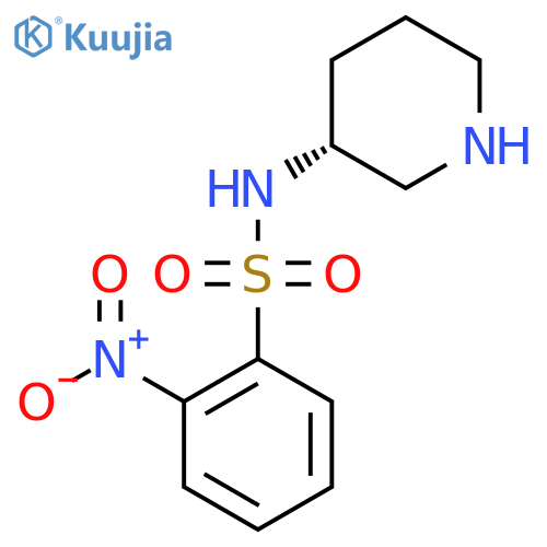 2-nitro-N-[(3R)-piperidin-3-yl]benzene-1-sulfonamide structure