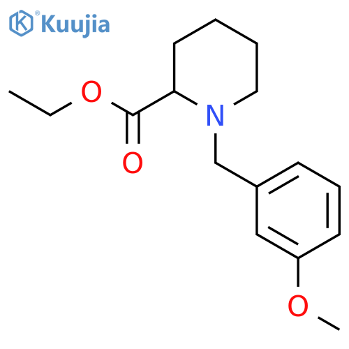 2-Piperidinecarboxylic acid, 1-[(3-methoxyphenyl)methyl]-, ethyl ester structure