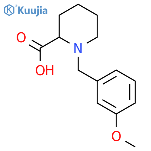 2-Piperidinecarboxylic acid, 1-[(3-methoxyphenyl)methyl]- structure