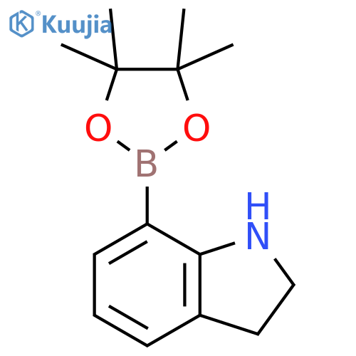7-(4,4,5,5-Tetramethyl-[1,3,2]dioxaborolan-2-yl)-2,3-dihydro-1H-indole structure